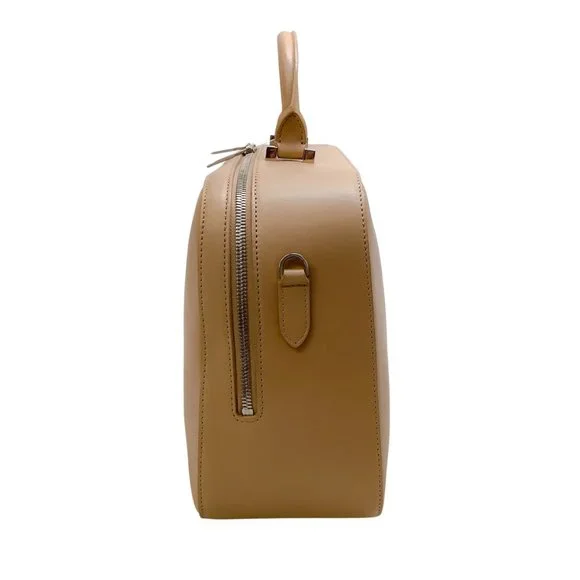 The Row Beige Leather Small Bowler Satchel - Picture 2 of 7